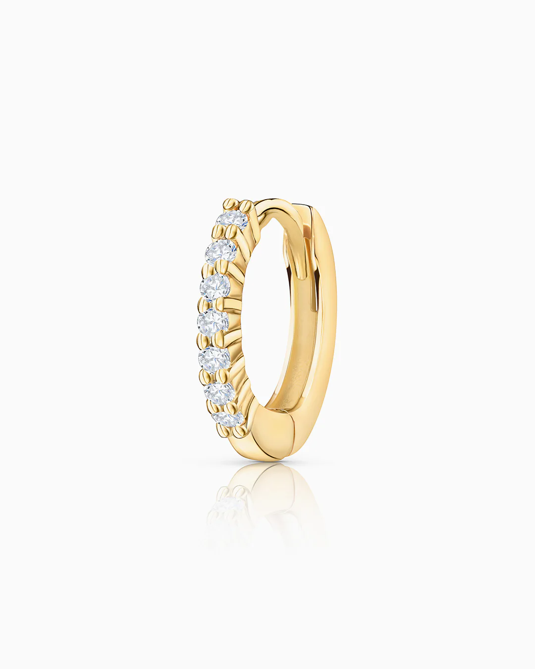 Pendiente Piercing Bold Diamonds en Oro Amarillo de 18 Kt