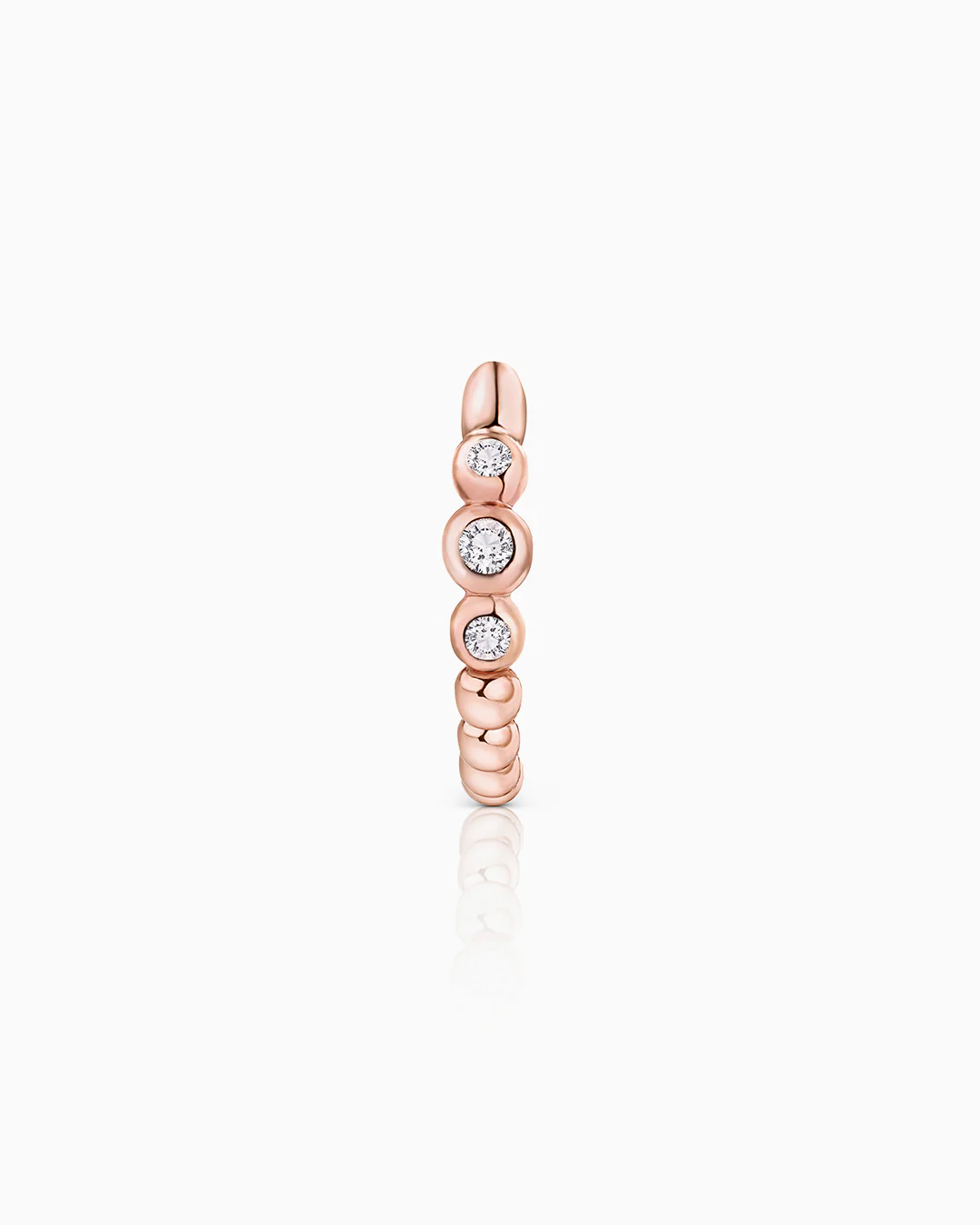 Pendiente Piercing Bubble Diamonds en Oro Rosa de 18 Kt - Image 2