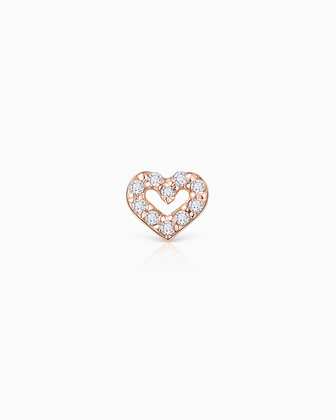 Pendiente Piercing Cheri de Diamantes en Oro Rosa de 18 Kt