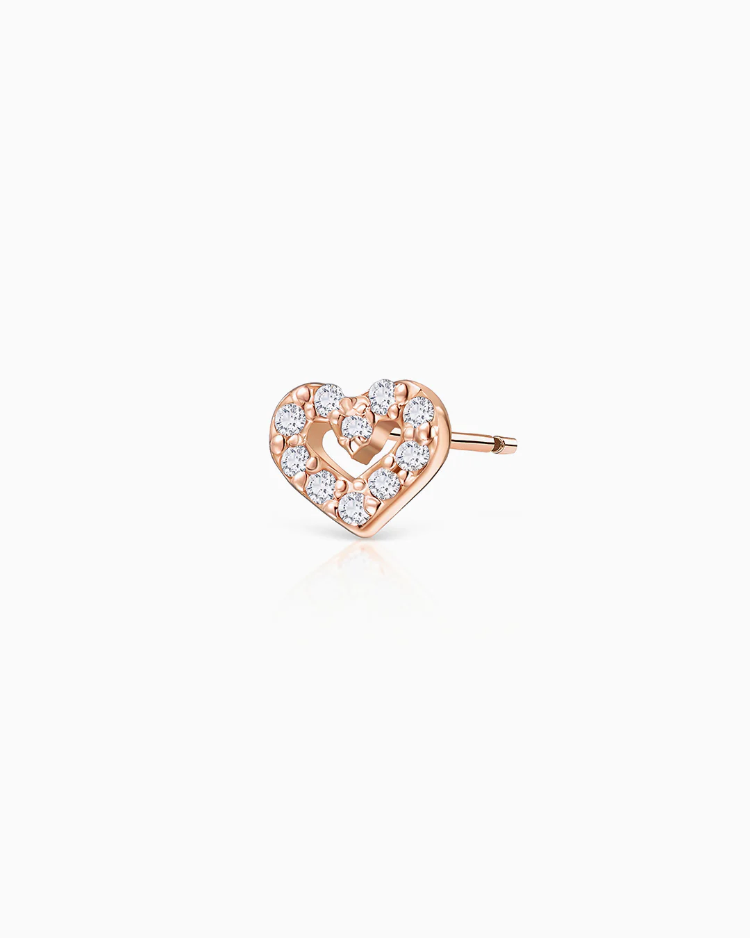 Pendiente Piercing Cheri de Diamantes en Oro Rosa de 18 Kt - Image 3