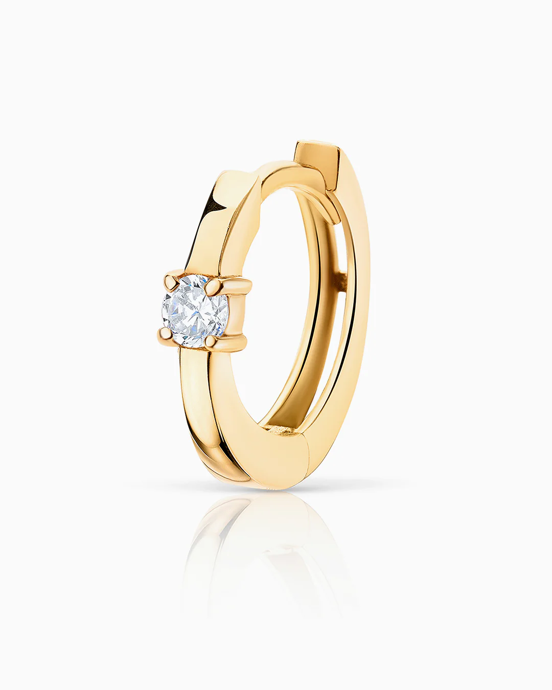 Pendiente Piercing Crax de Diamante en Oro Amarillo de 18 Kt