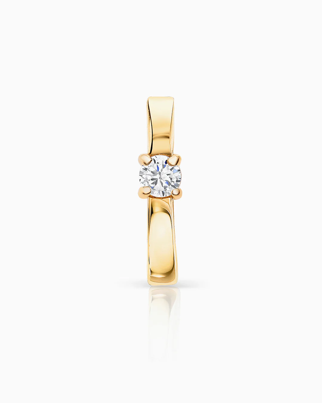 Pendiente Piercing Crax de Diamante en Oro Amarillo de 18 Kt - Image 4