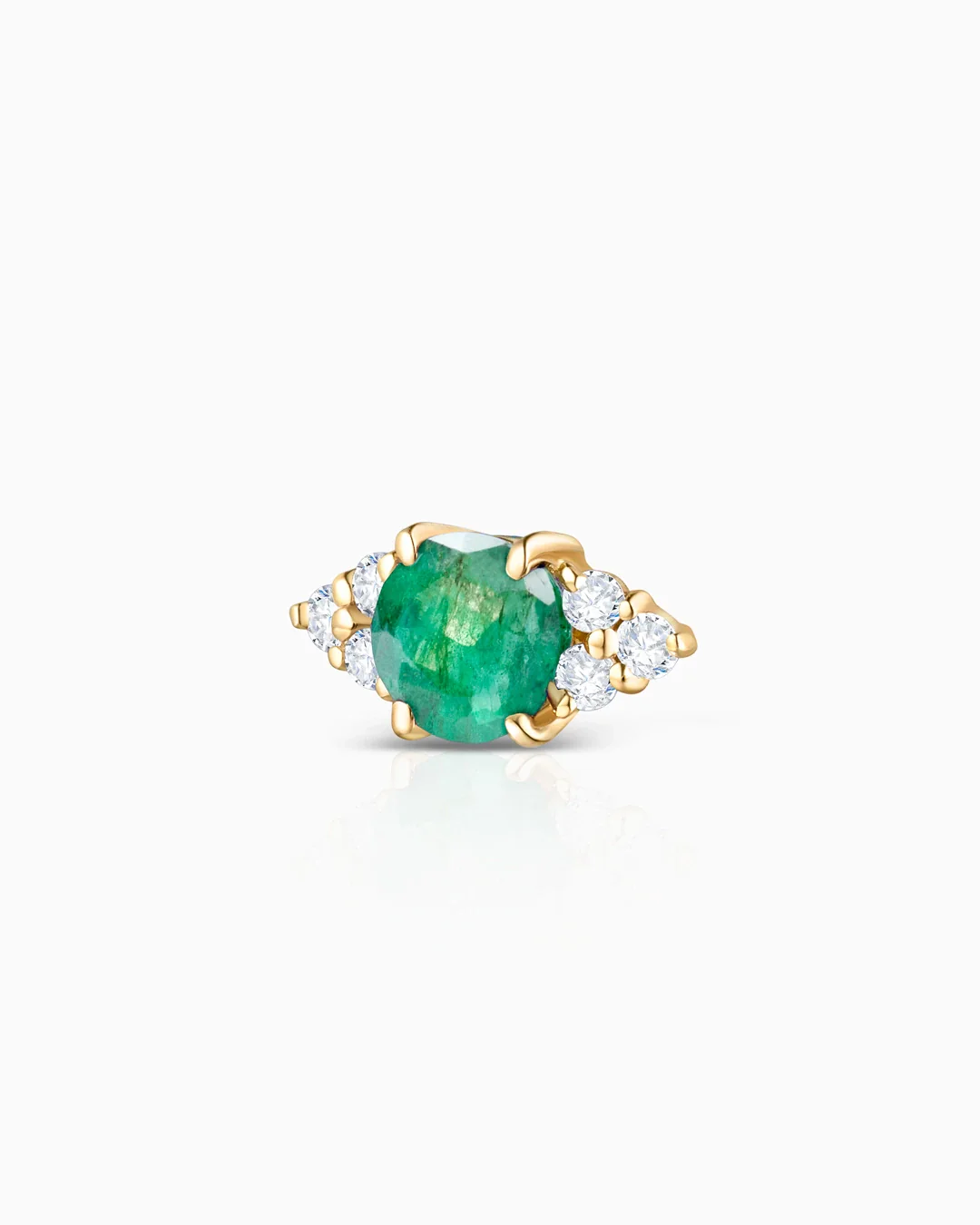 Pendiente Piercing Crown II de Esmeralda en Oro Amarillo de 18 Kt - Image 3