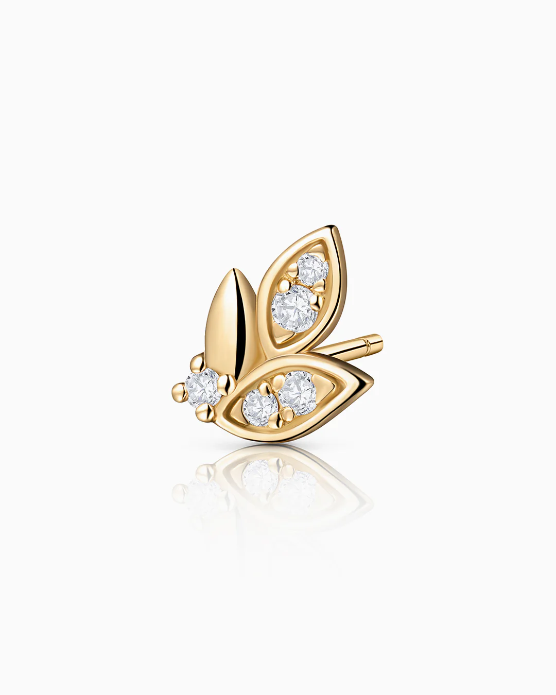 Pendiente Piercing Dafne de Diamantes en Oro Amarillo de 18 Kt