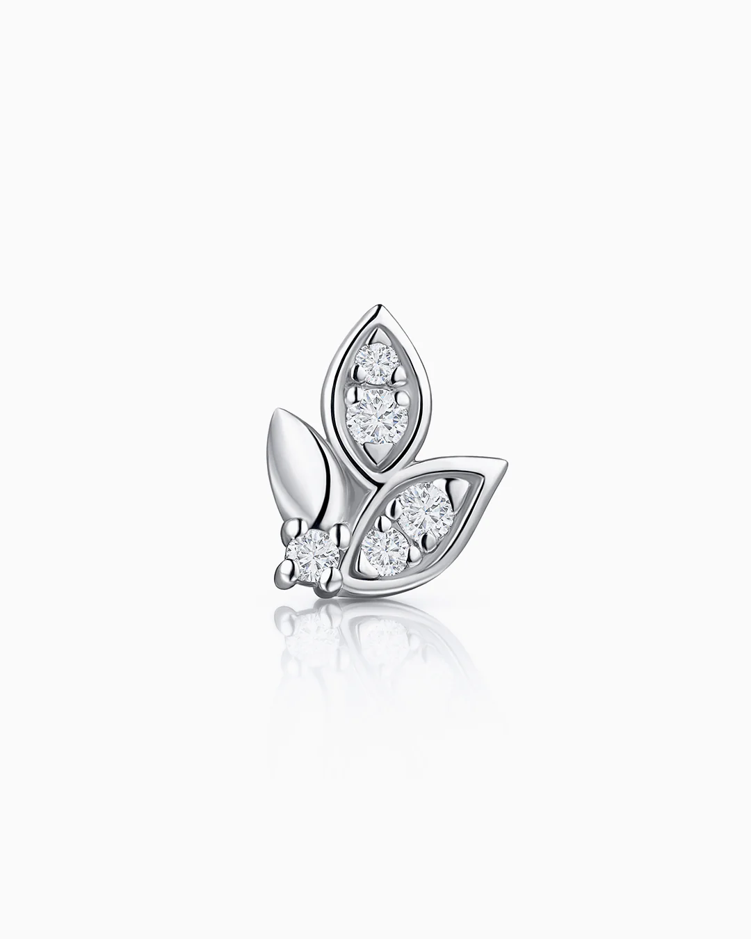 Pendiente Piercing Dafne de Diamantes en Oro Blanco de 18 Kt - Image 3