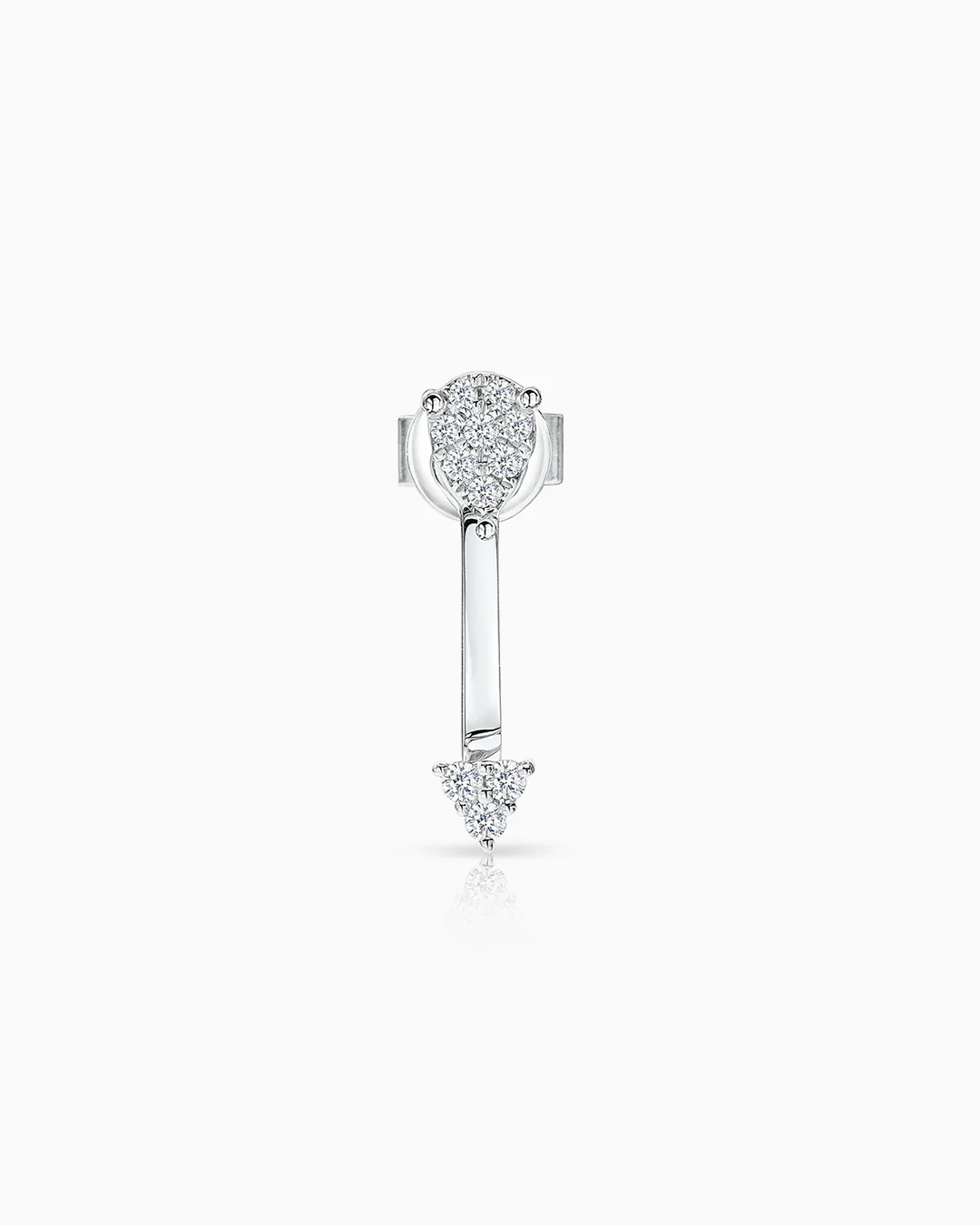 Pendiente Piercing Ear Jacket Diamantes en Oro Blanco de 18 Kt