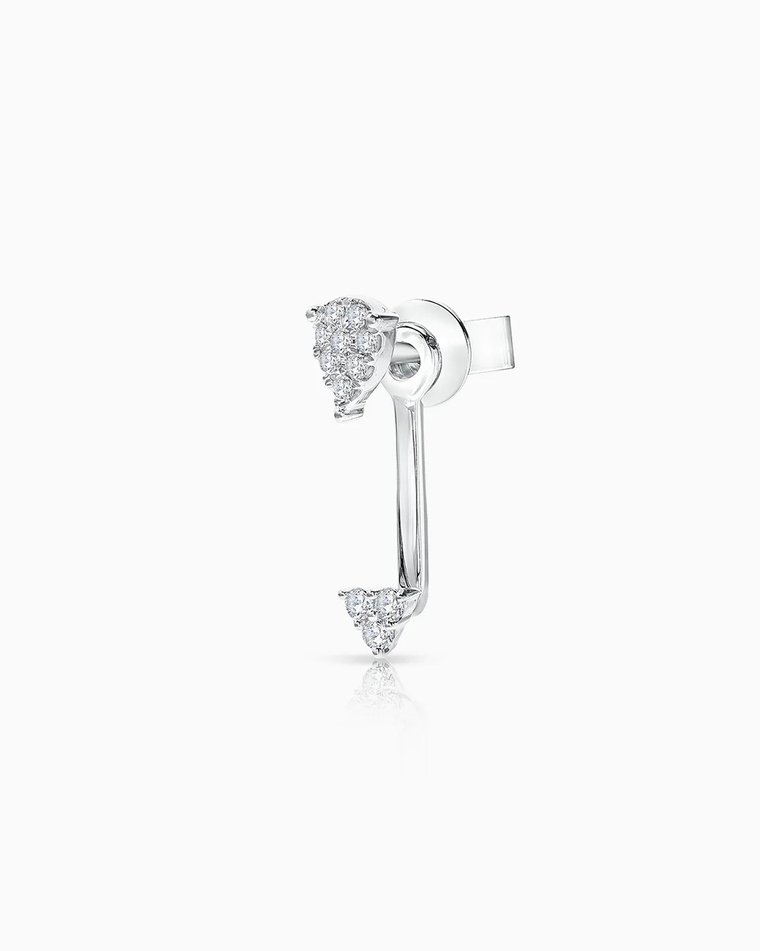 Pendiente Piercing Ear Jacket Diamantes en Oro Blanco de 18 Kt - Image 4