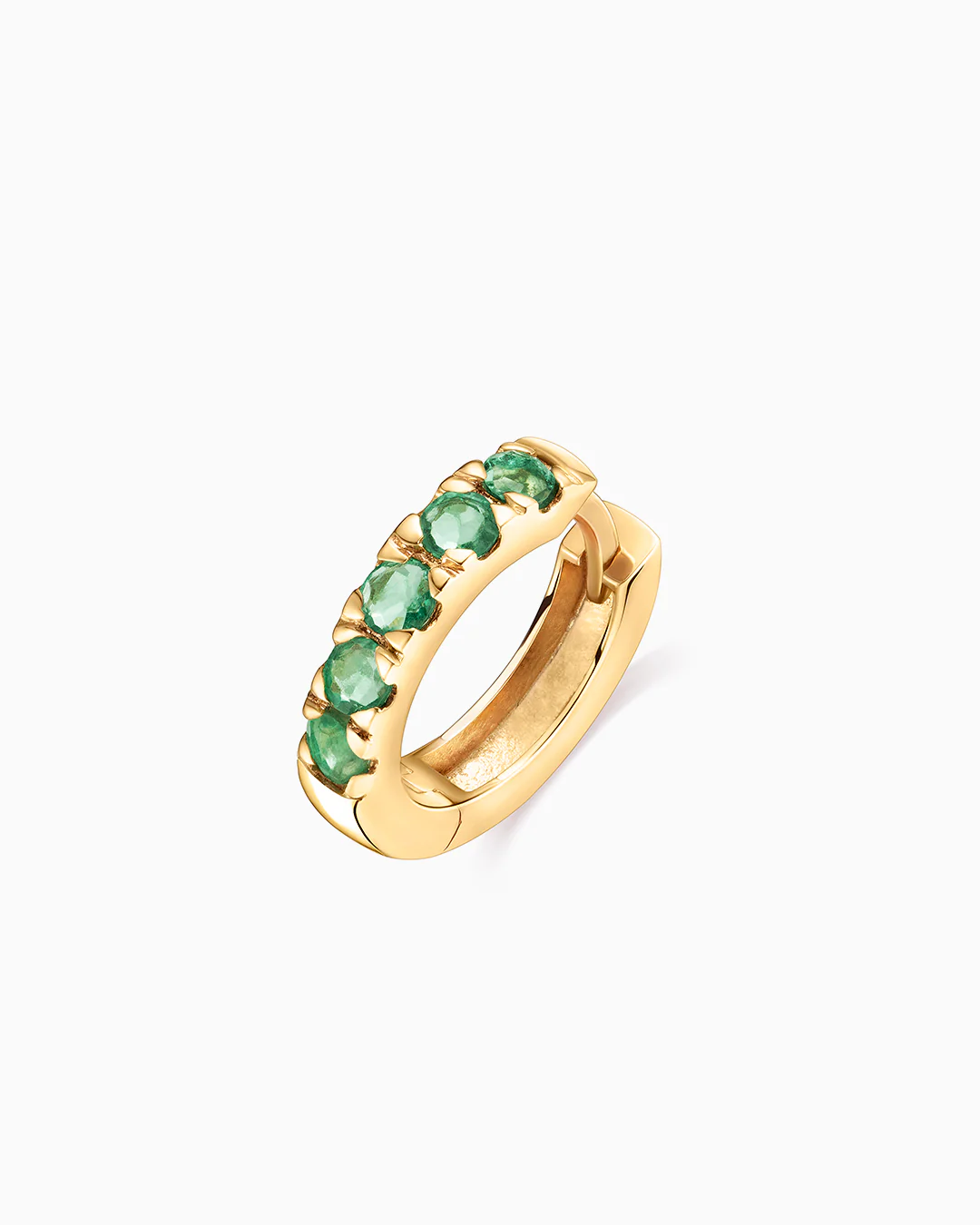 Pendiente Piercing Eternity Colors Bold de Esmeralda en Oro Amarillo de 18 Kt
