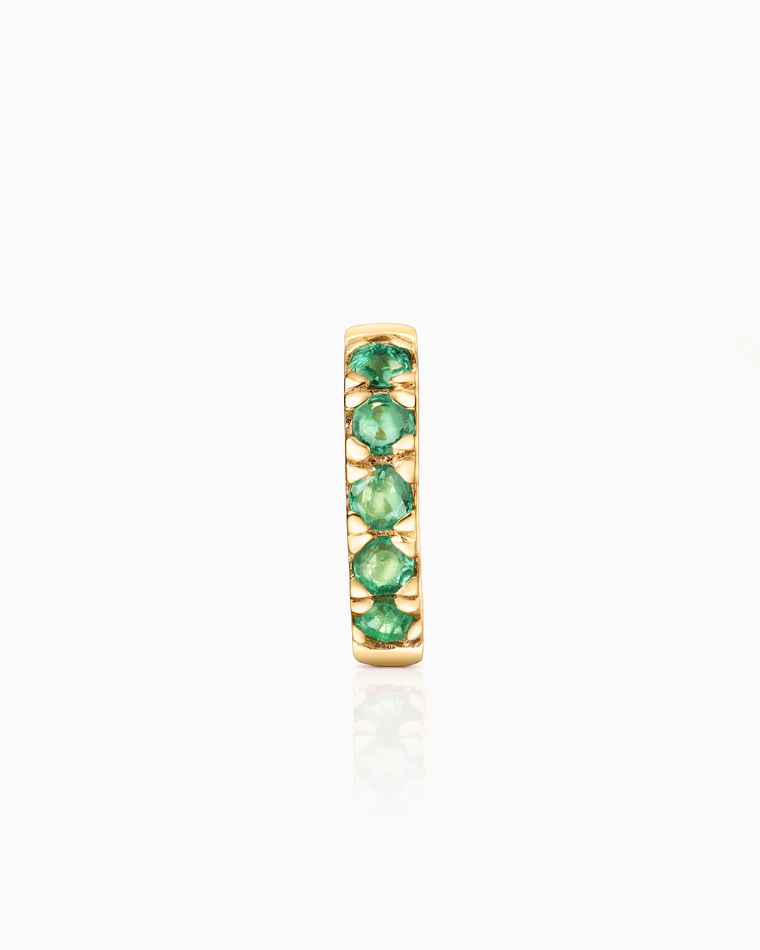 Pendiente Piercing Eternity Colors Bold de Esmeralda en Oro Amarillo de 18 Kt - Image 4