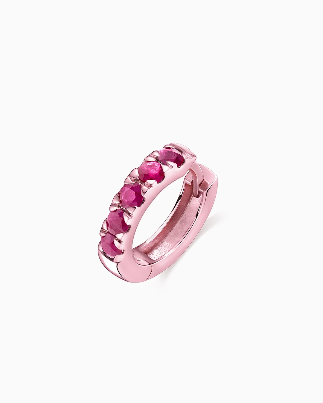 Pendiente Piercing Eternity Colors Bold de Rubí en Oro Rosa de 18 Kt
