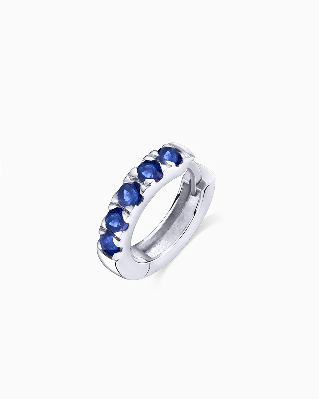 Pendiente Piercing Eternity Colors Bold de Zafiro en Oro Blanco de 18 Kt