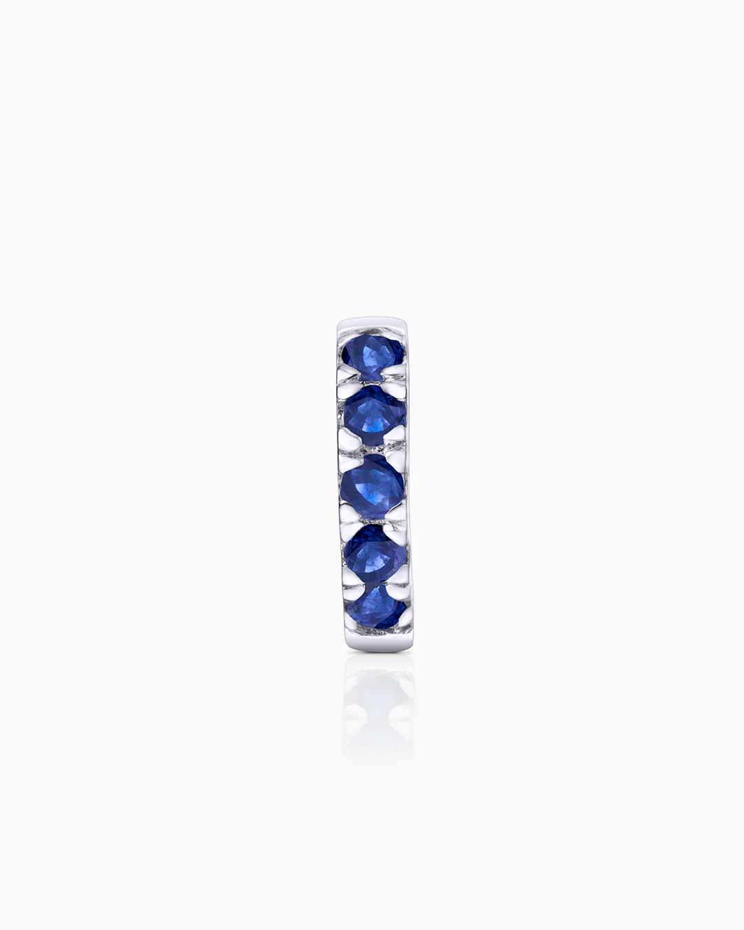 Pendiente Piercing Eternity Colors Bold de Zafiro en Oro Blanco de 18 Kt - Image 4