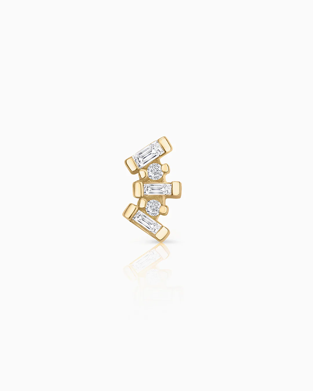 Pendiente Piercing Isabelle de Diamantes en Oro Amarillo de 18 Kt - Image 3