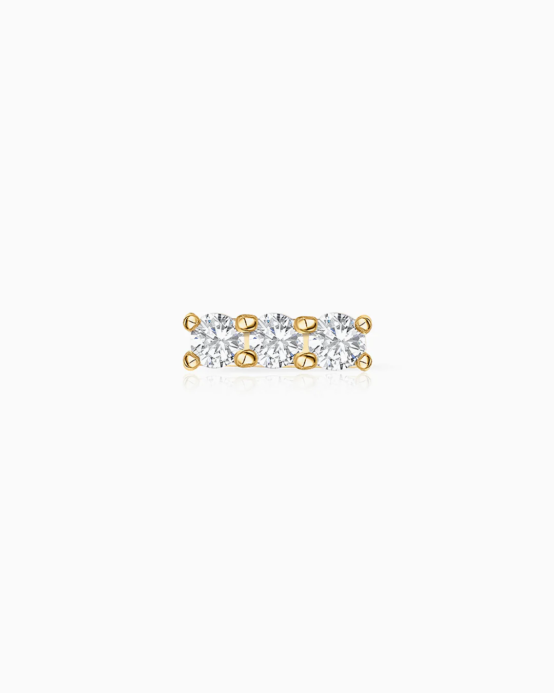 Pendiente Piercing Line Diamonds en Oro Amarillo de 18 Kt - Image 4