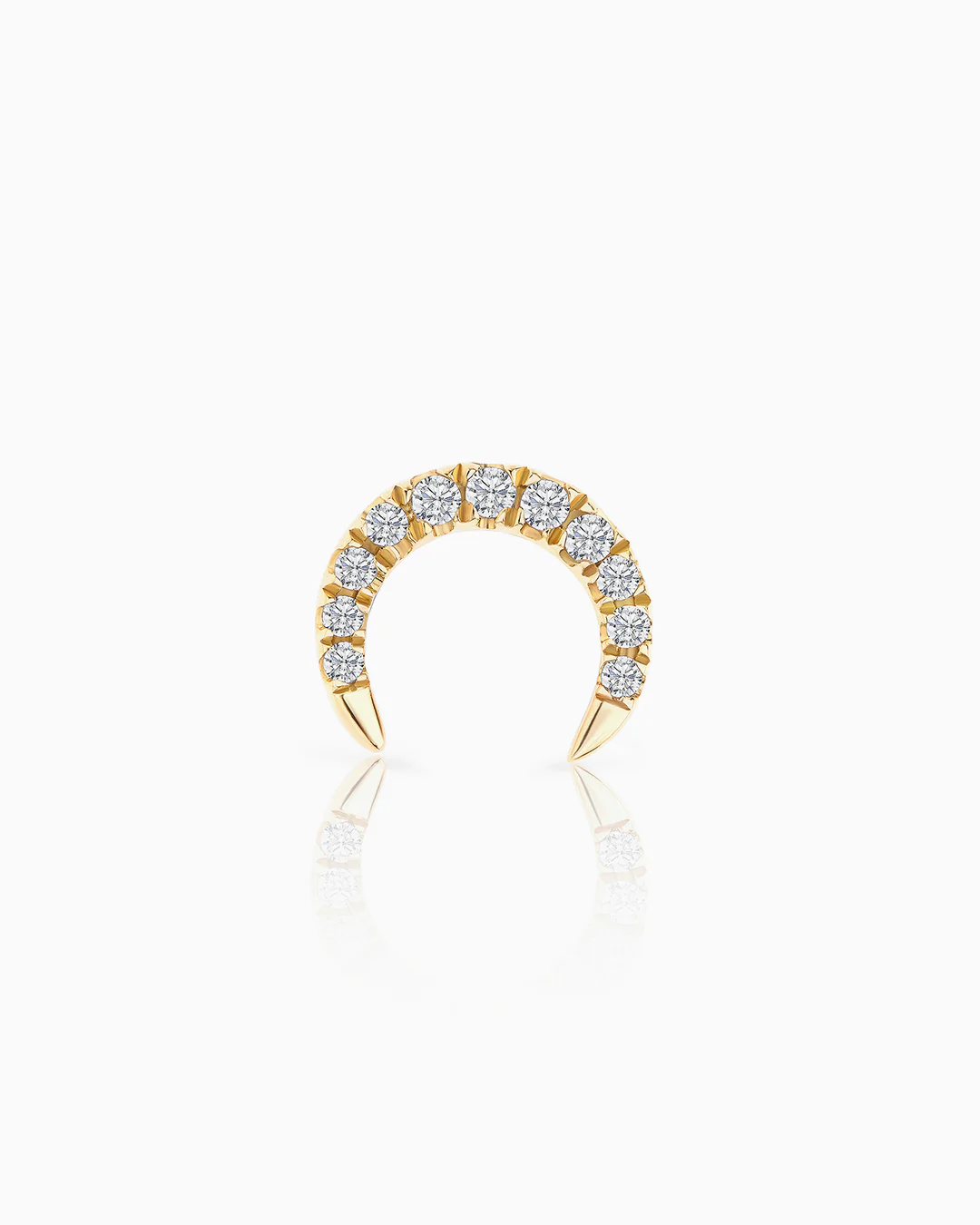Pendiente Piercing Luna Moon Diamonds en Oro Amarillo de 18 Kt - Image 4