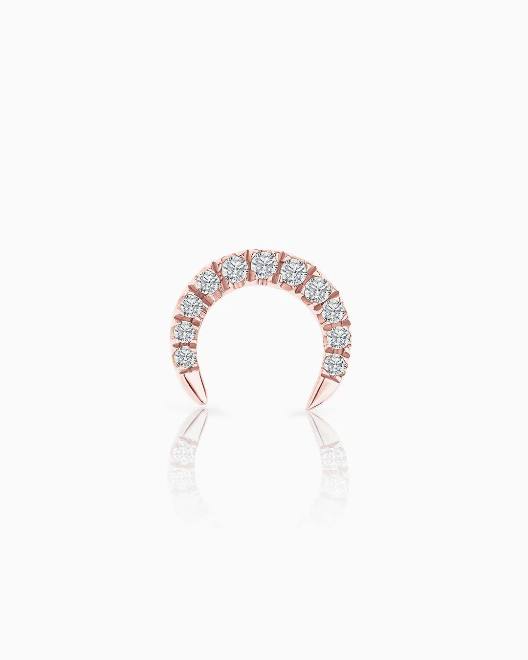 Pendiente Piercing Luna Moon Diamonds en Oro Rosa de 18 Kt - Image 4