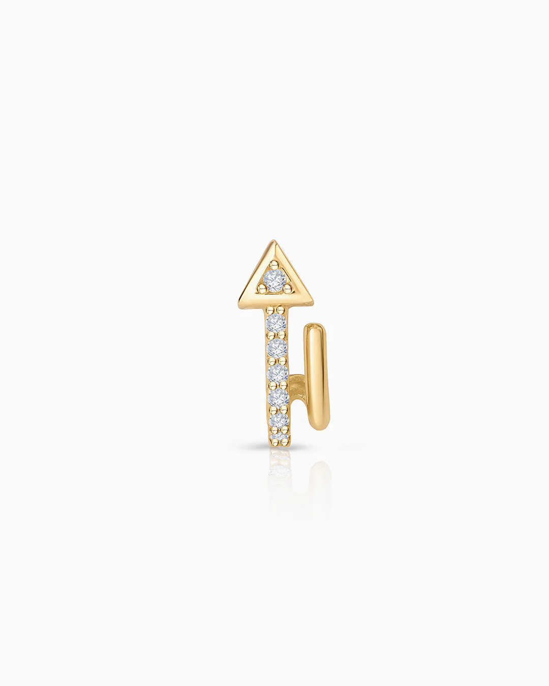 Pendiente Piercing Lurte de Diamantes en Oro Amarillo de 18 Kt