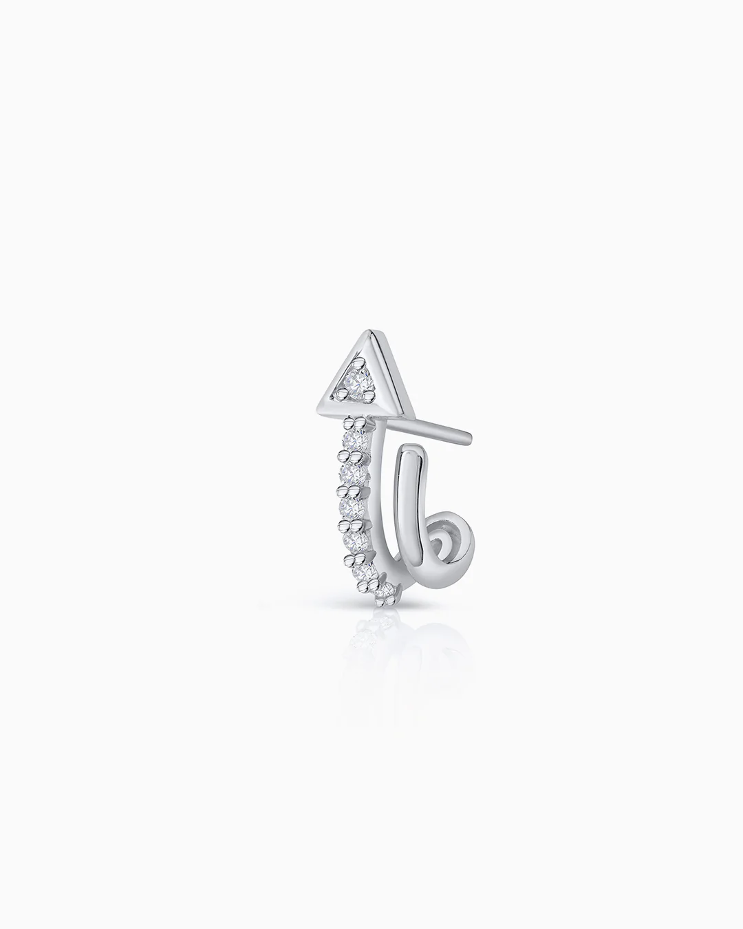 Pendiente Piercing Lurte de Diamantes en Oro Blanco de 18 Kt - Image 4