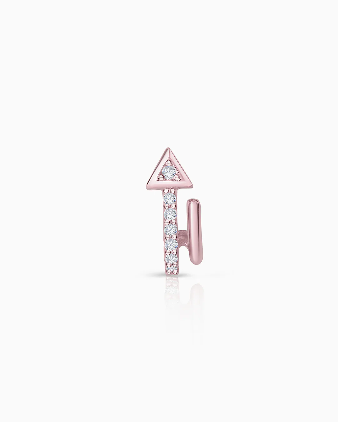 Pendiente Piercing Lurte de Diamantes en Oro Rosa de 18 Kt