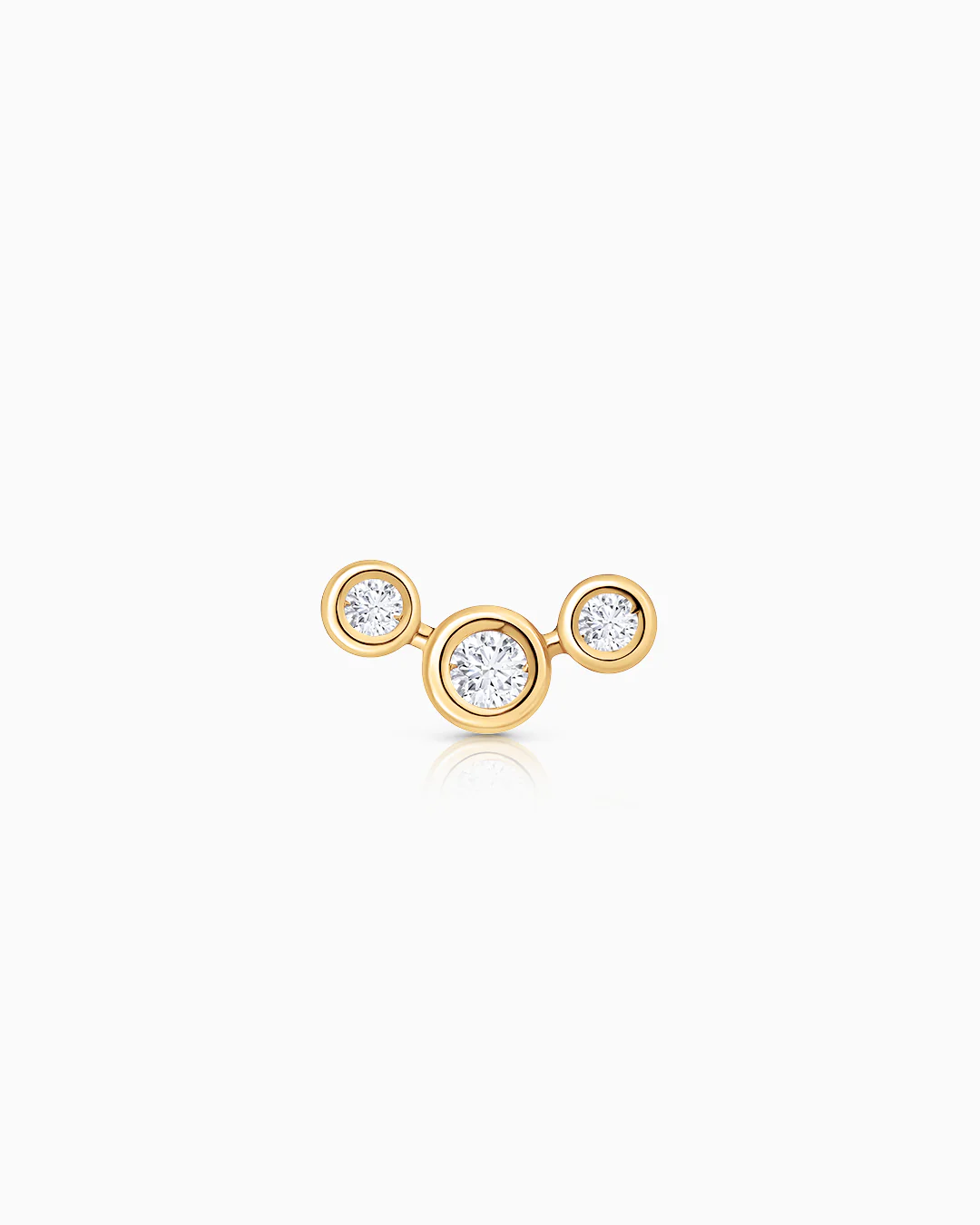 Pendiente Piercing Origine Arquée de Diamantes en Oro Amarillo de 18 Kt - Image 4