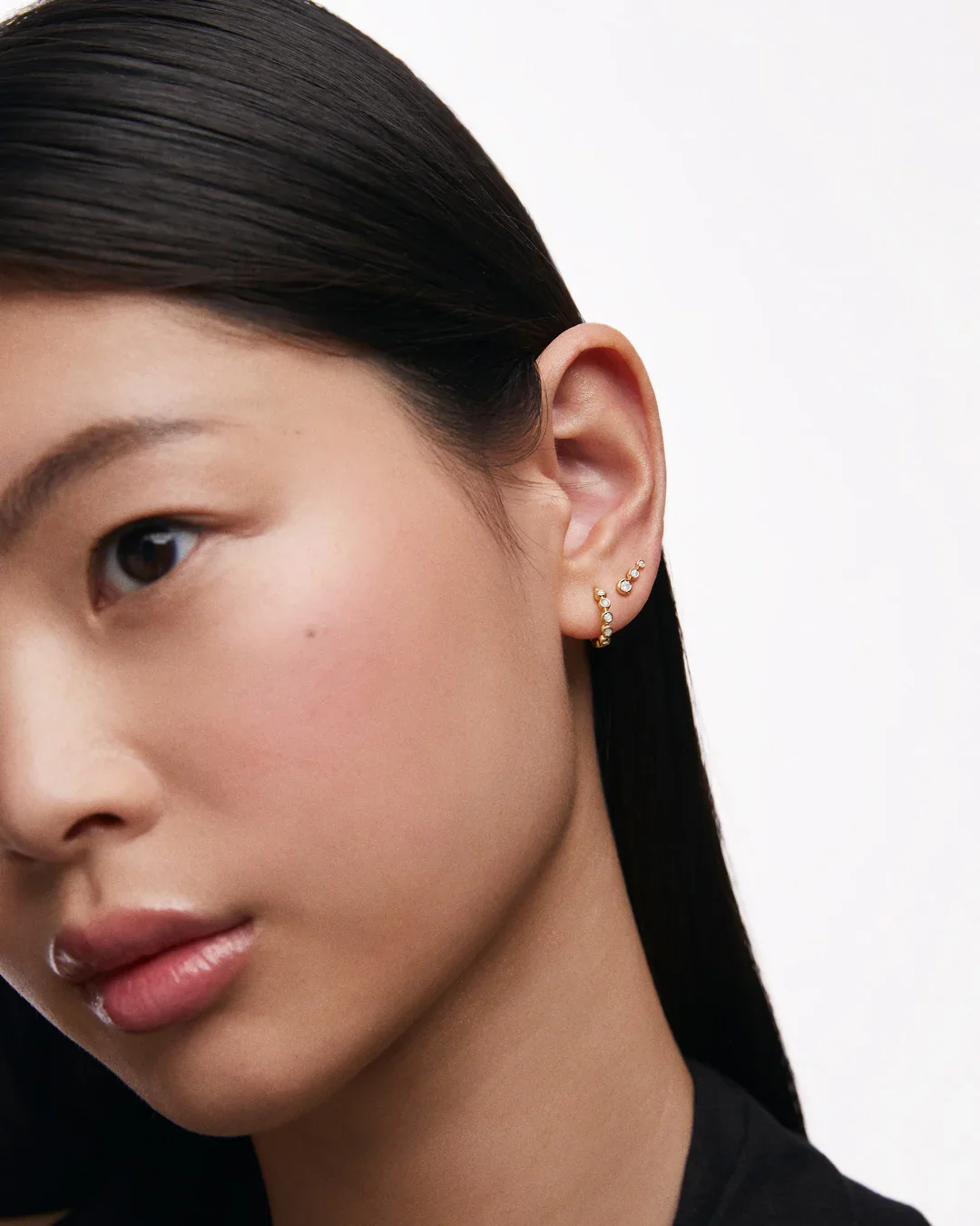 Pendiente Piercing Origine de Diamantes en Oro Amarillo de 18 Kt - Image 3