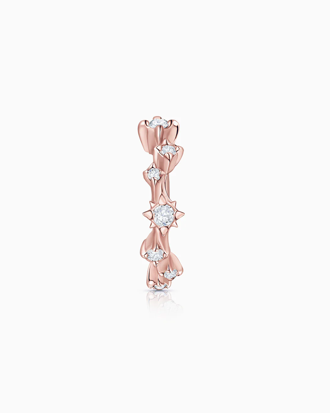 Pendiente Piercing Pebble Diamonds en Oro Rosa de 18 Kt - Image 3