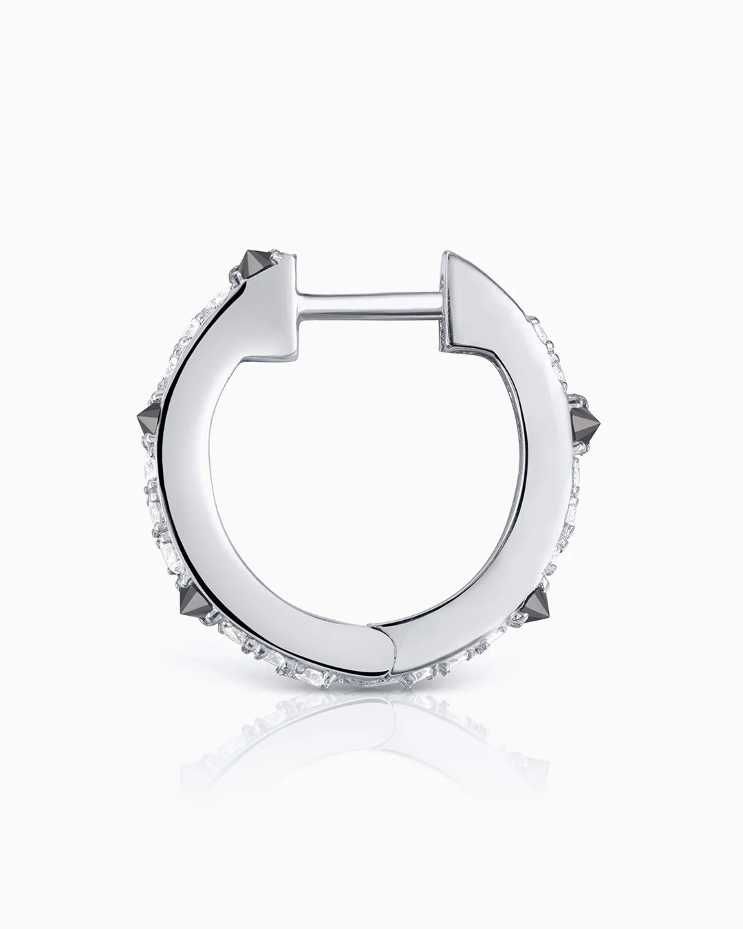 Pendiente Piercing Raxel Diamonds Large en Oro Blanco de 18 Kt - Image 3