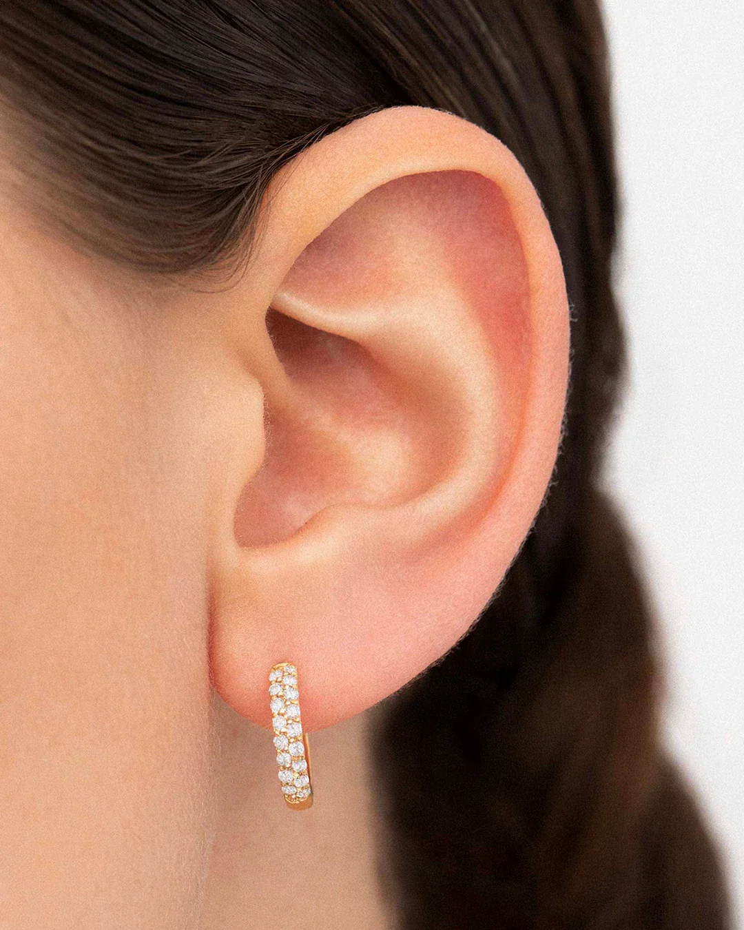 Pendiente Piercing Slice de Diamantes en Oro Amarillo de 18 Kt - Image 2
