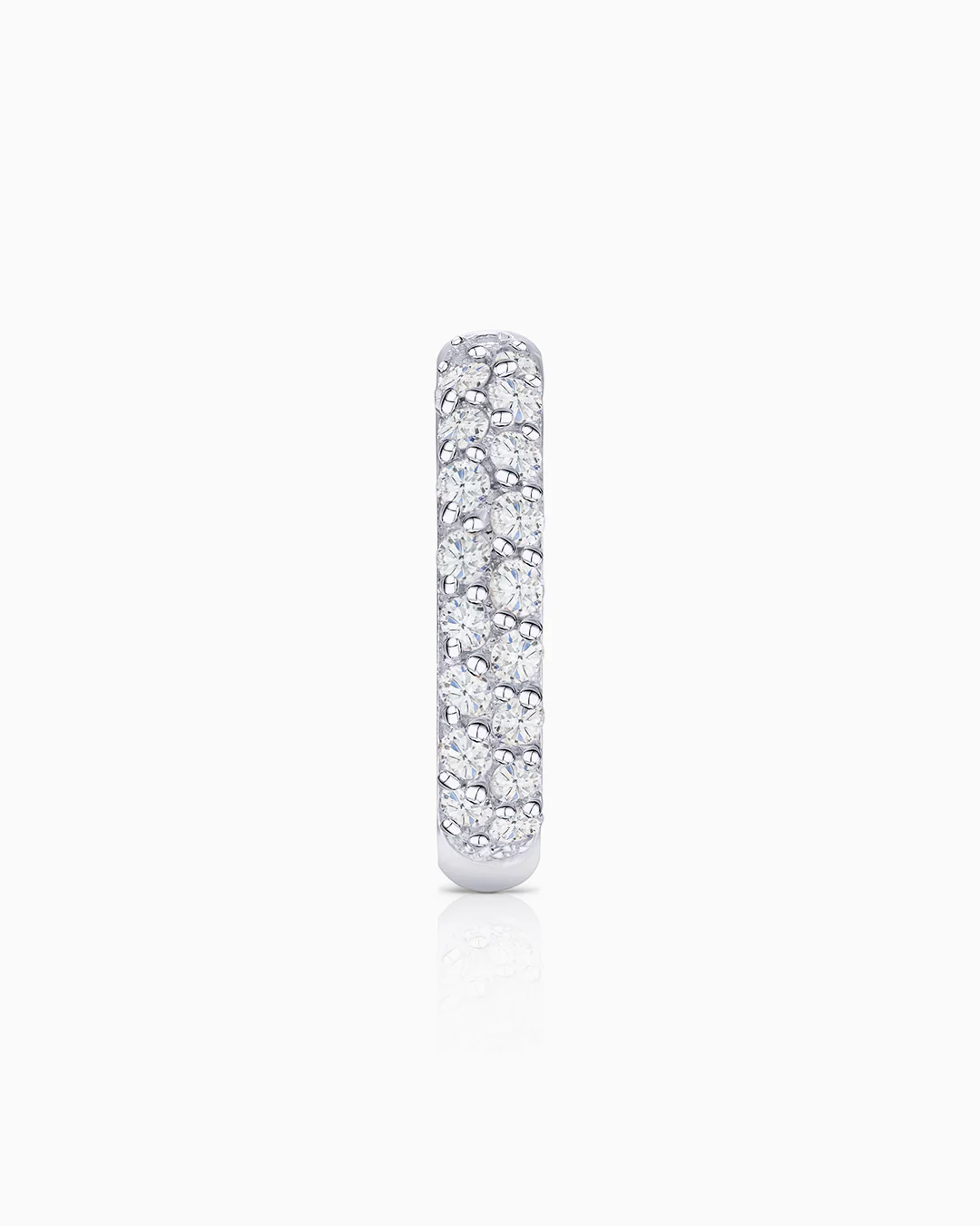 Pendiente Piercing Slice de Diamantes en Oro Blanco de 18 Kt - Image 4