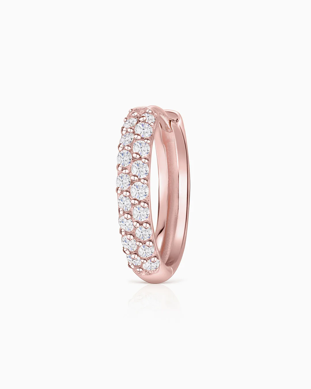 Pendiente Piercing Slice de Diamantes en Oro Rosa de 18 Kt