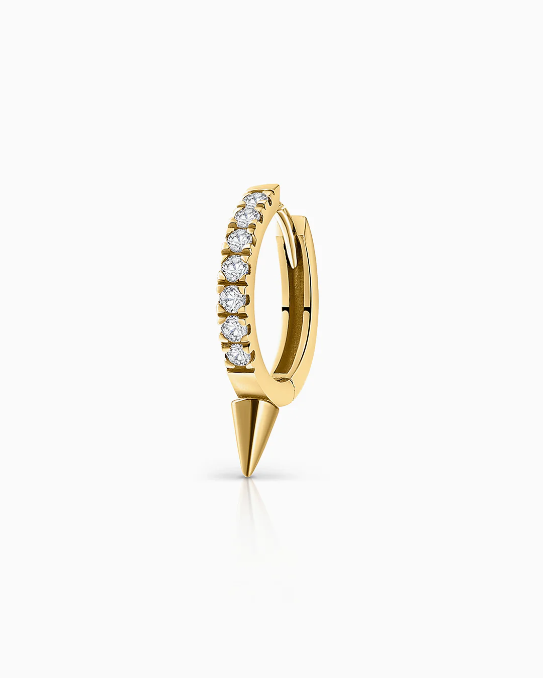 Pendiente Piercing Spike Diamonds Mini en Oro Amarillo de 18 Kt