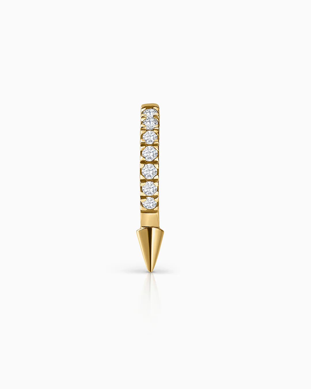 Pendiente Piercing Spike Diamonds Mini en Oro Amarillo de 18 Kt - Image 4