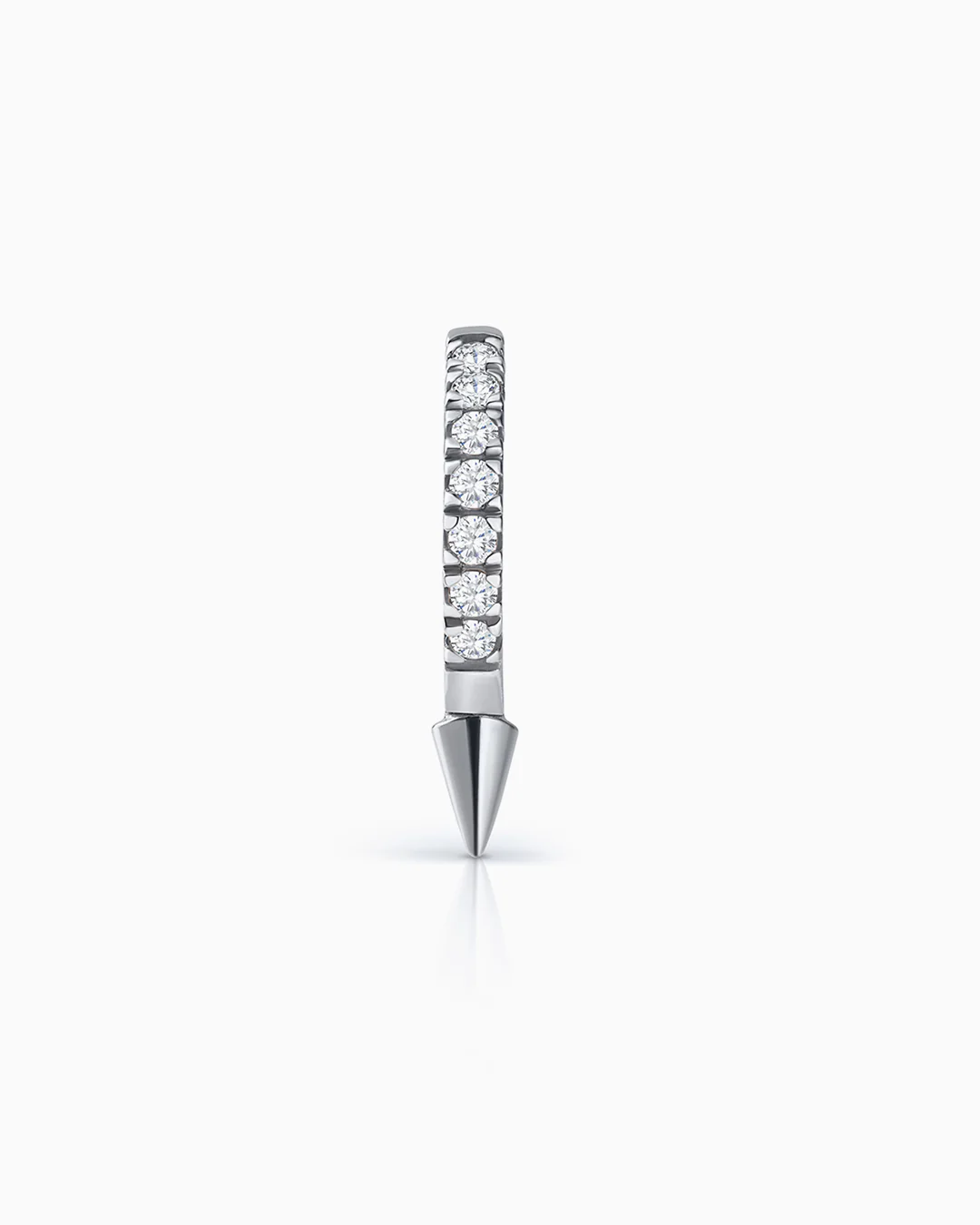 Pendiente Piercing Spike Diamonds Mini en Oro Blanco de 18 Kt - Image 4