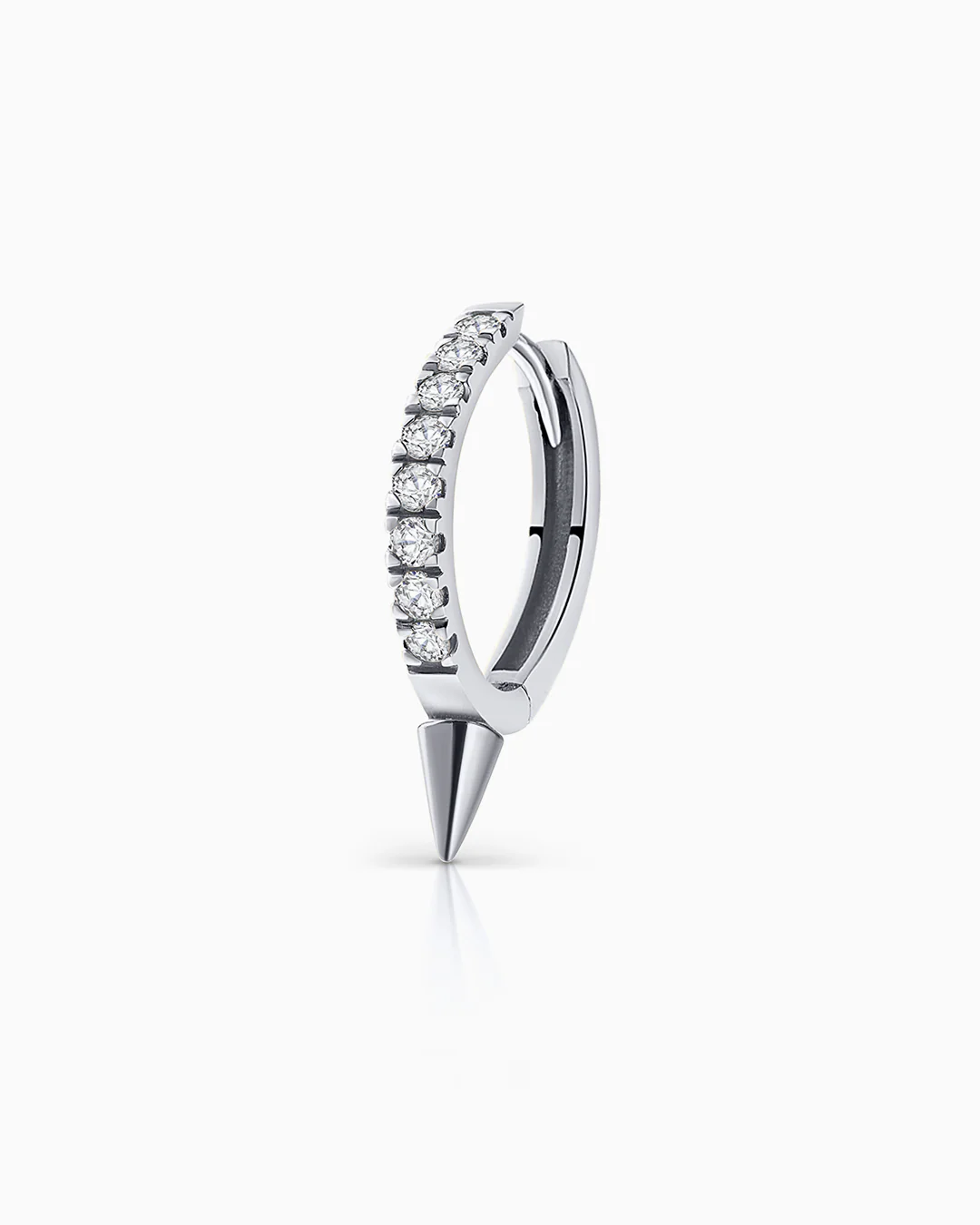 Pendiente Piercing Spike Diamonds en Oro Blanco de 18 Kt