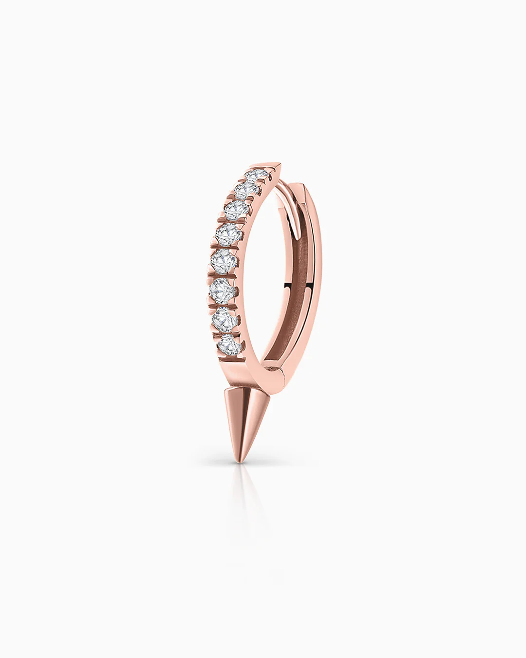 Pendiente Piercing Spike Diamonds en Oro Rosa de 18 Kt