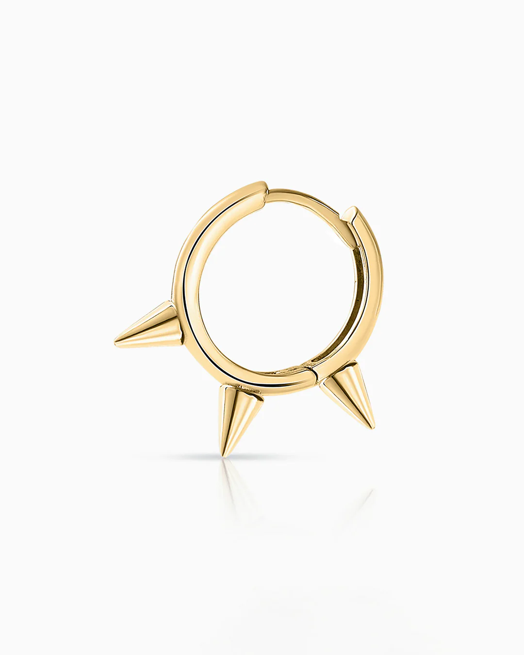 Pendiente Piercing Spikes Tres Pinchos en Oro Amarillo de 18 Kt
