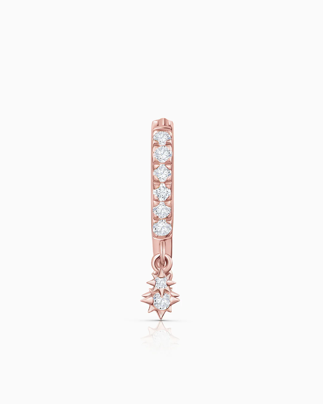 Pendiente Piercing Swing Diamonds en Oro Rosa de 18 Kt - Image 4