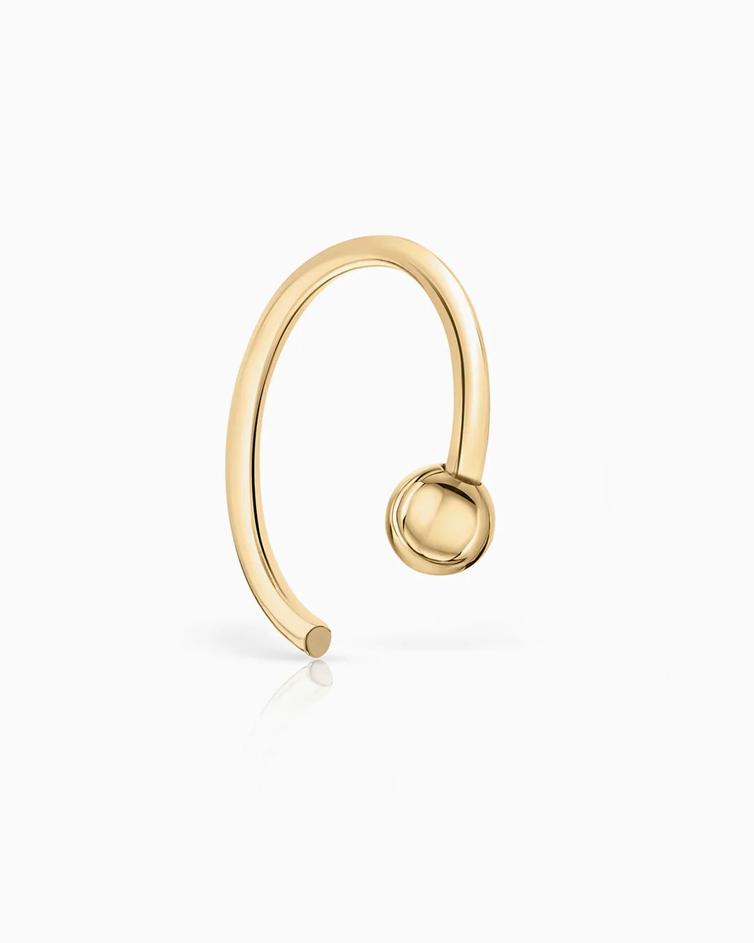 Pendiente Piercing Twist en Oro Amarillo de 18 Kt