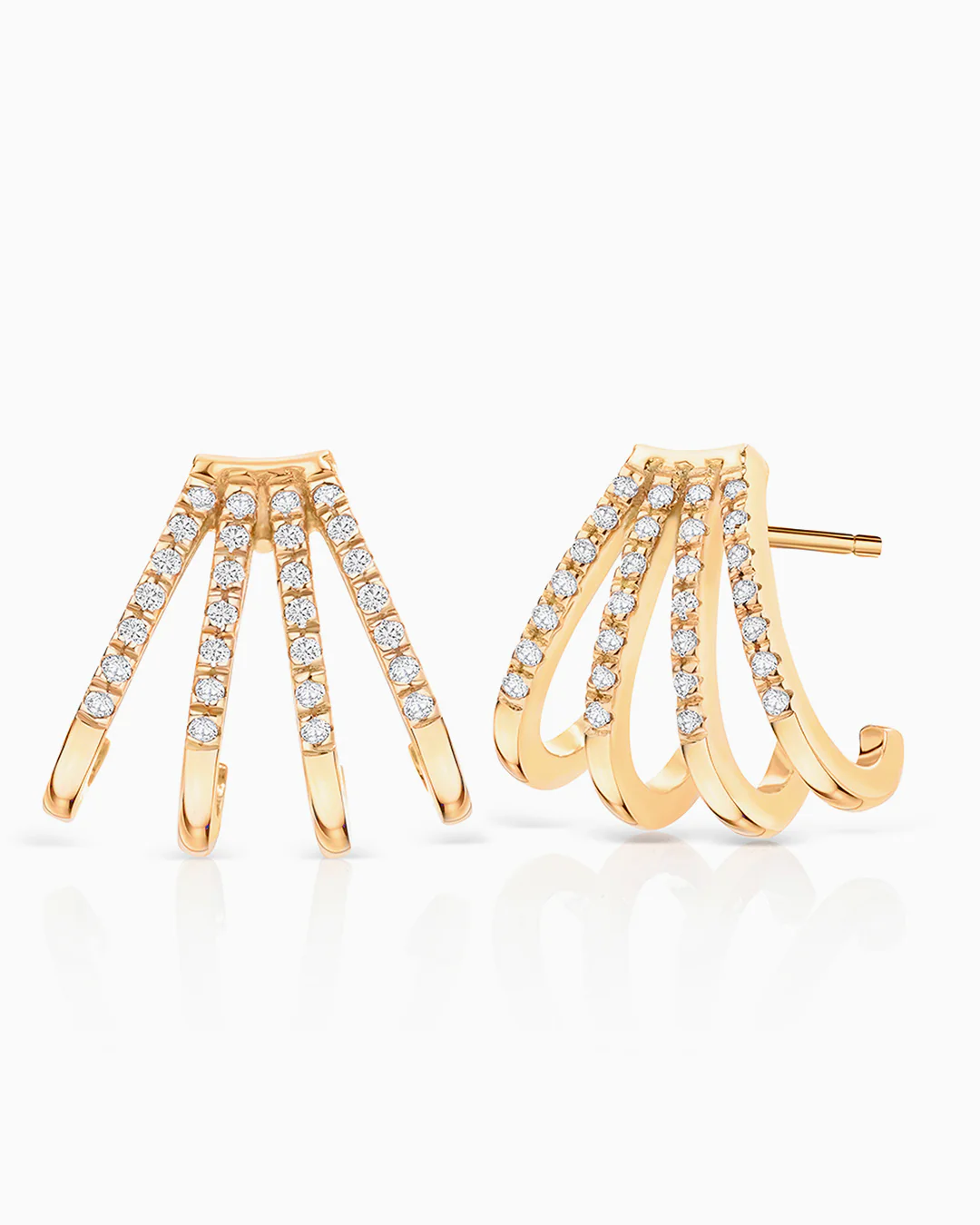 Pendientes Abril de Diamantes en Oro Amarillo de 18 Kt