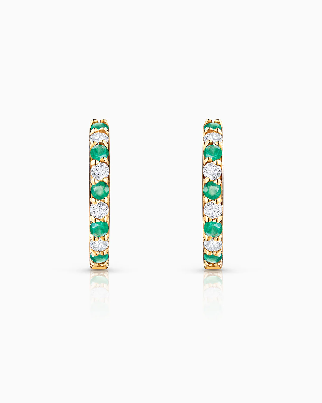 Pendientes Allegra de Esmeraldas y Diamantes en Oro Amarillo de 18 Kt - Image 4