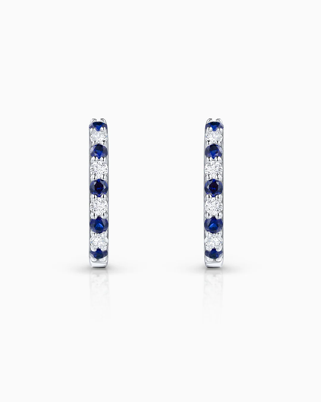 Pendientes Allegra de Zafiros y Diamantes en Oro Blanco de 18 Kt - Image 4