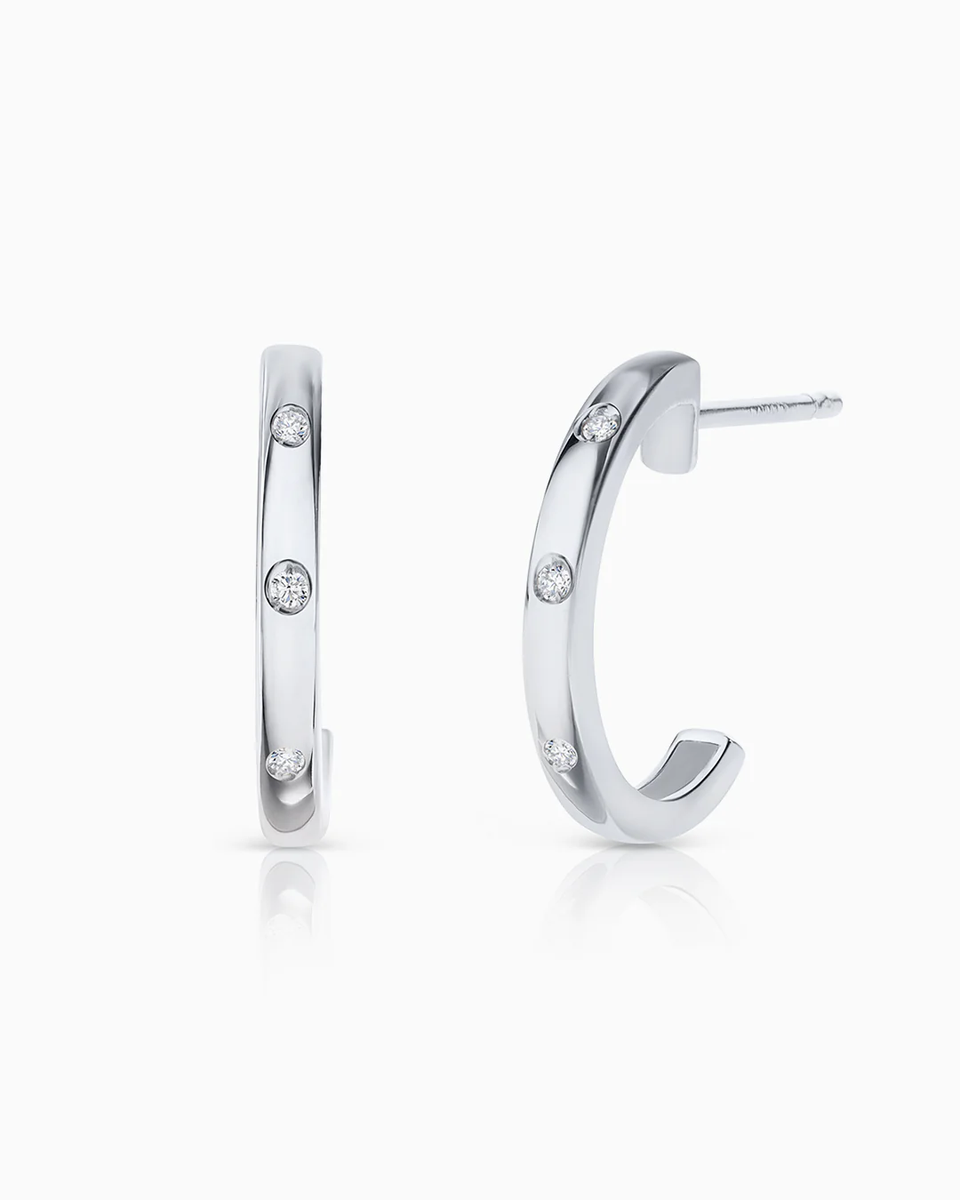 Pendientes Allied de Diamantes en Oro Blanco de 18 Kt