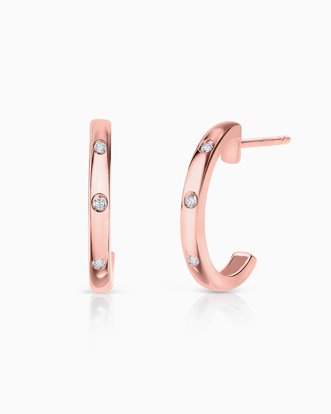 Pendientes Allied de Diamantes en Oro Rosa de 18 Kt