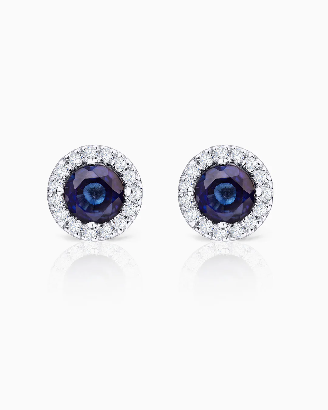Pendientes Anette de Zafiro y Diamantes en Oro Blanco de 18 Kt - Image 4