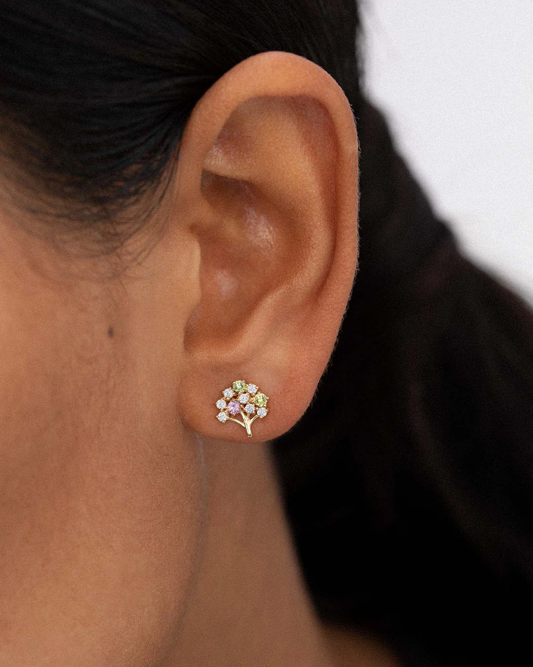 Pendientes Arbol de la Vida Minzi en Oro Amarillo de 18 Kt - Image 2