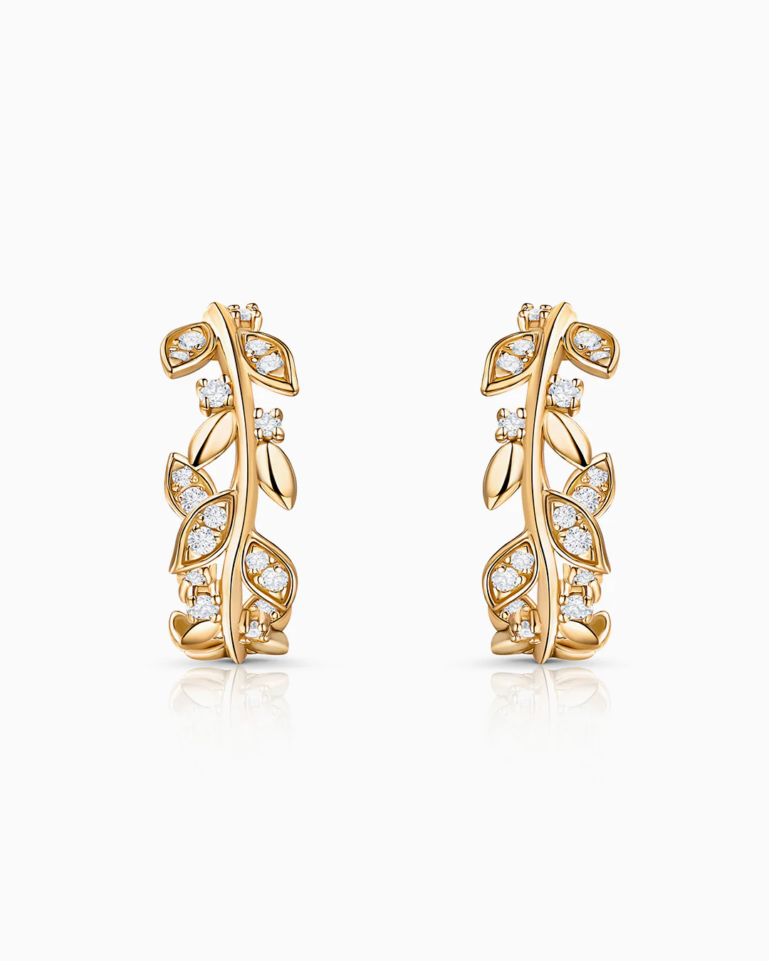 Pendientes de Aro Dafne de Diamantes en Oro Amarillo de 18 Kt - Image 3