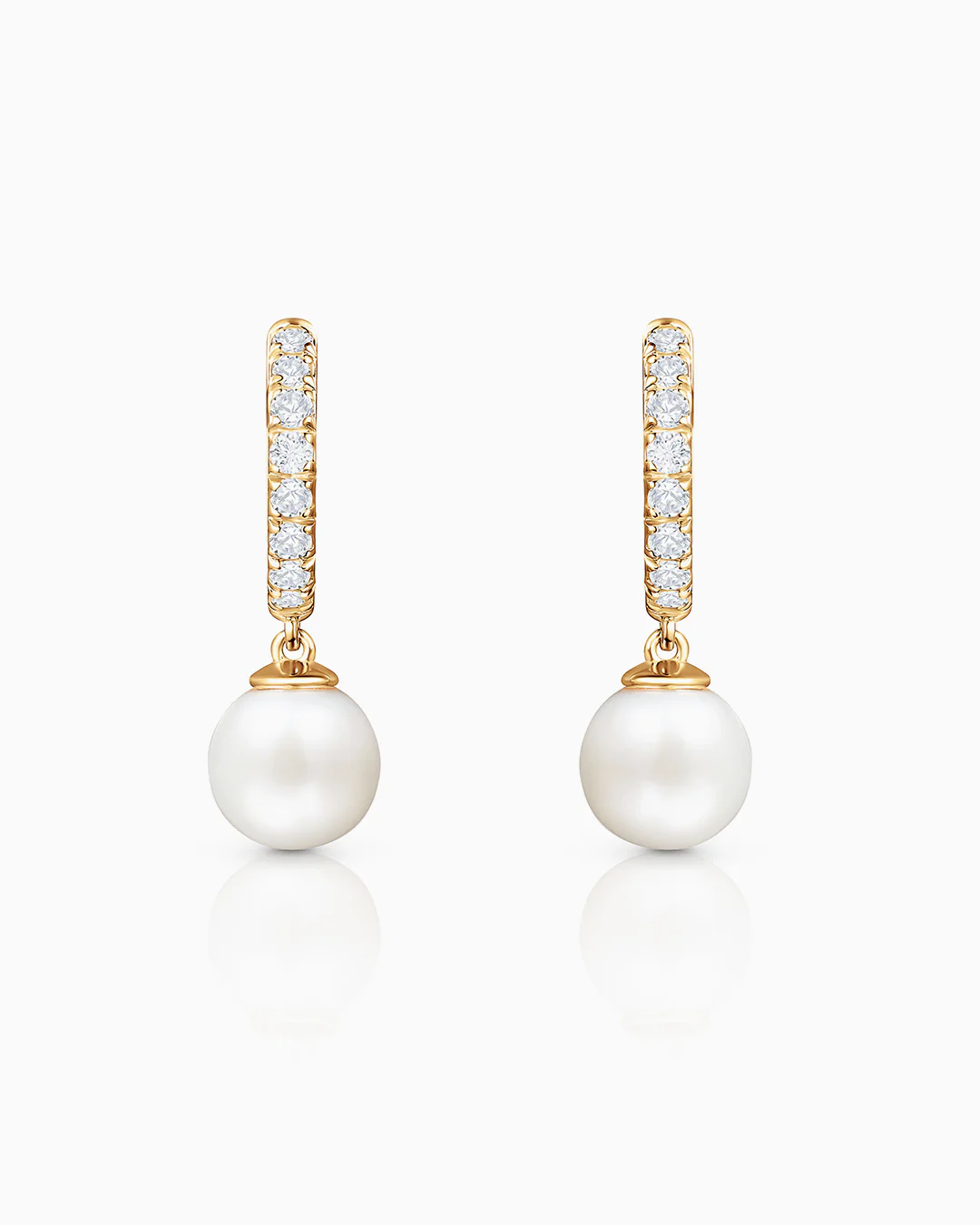 Pendientes de Aro Holly de Perlas y Diamantes en Oro Amarillo de 18 Kt - Image 4