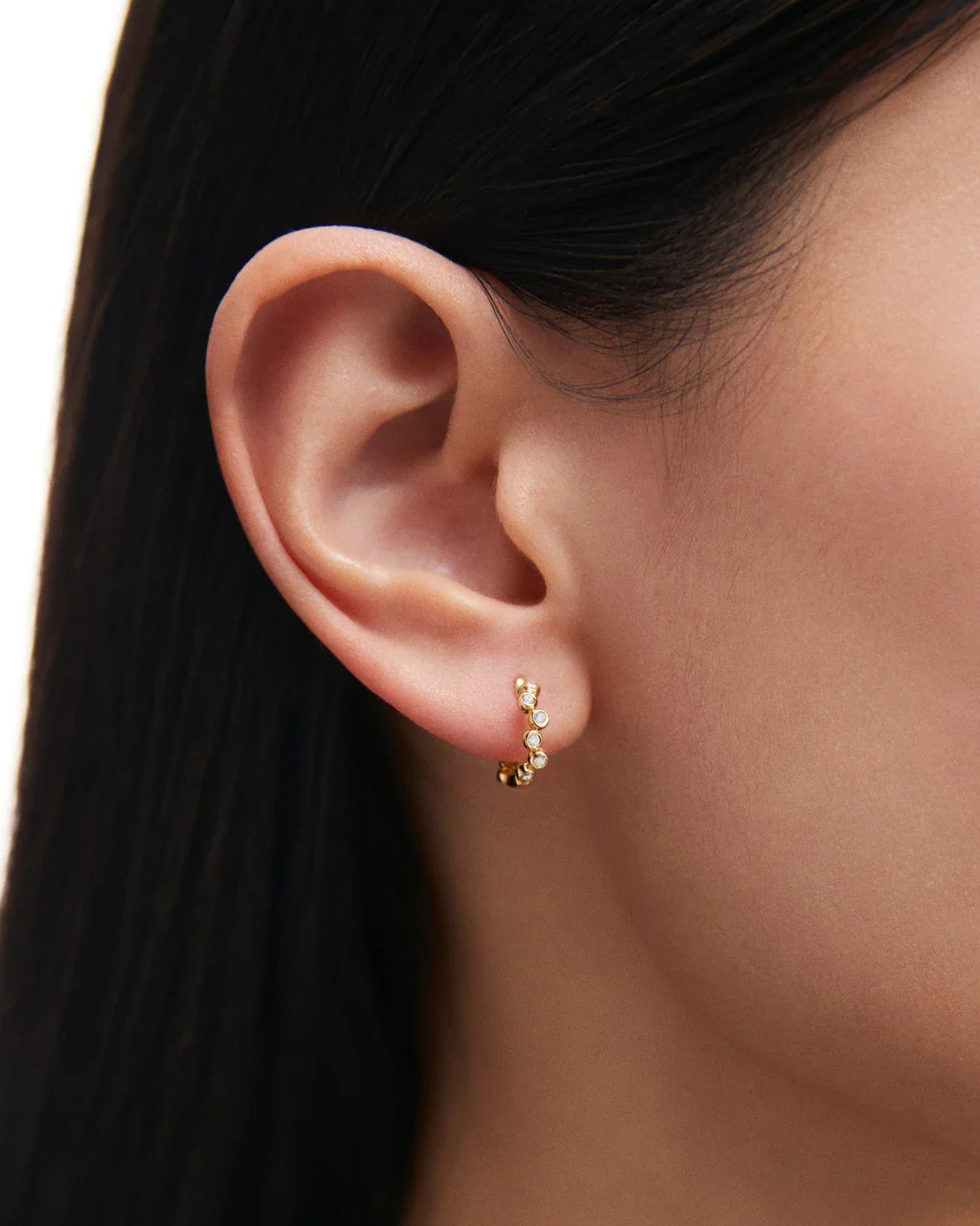 Pendientes de Aro Origine Croisée de Diamantes en Oro Amarillo de 18 Kt - Image 2