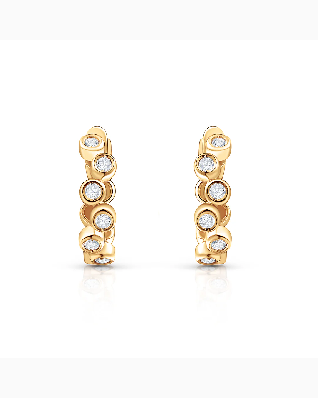 Pendientes de Aro Origine Croisée de Diamantes en Oro Amarillo de 18 Kt - Image 4