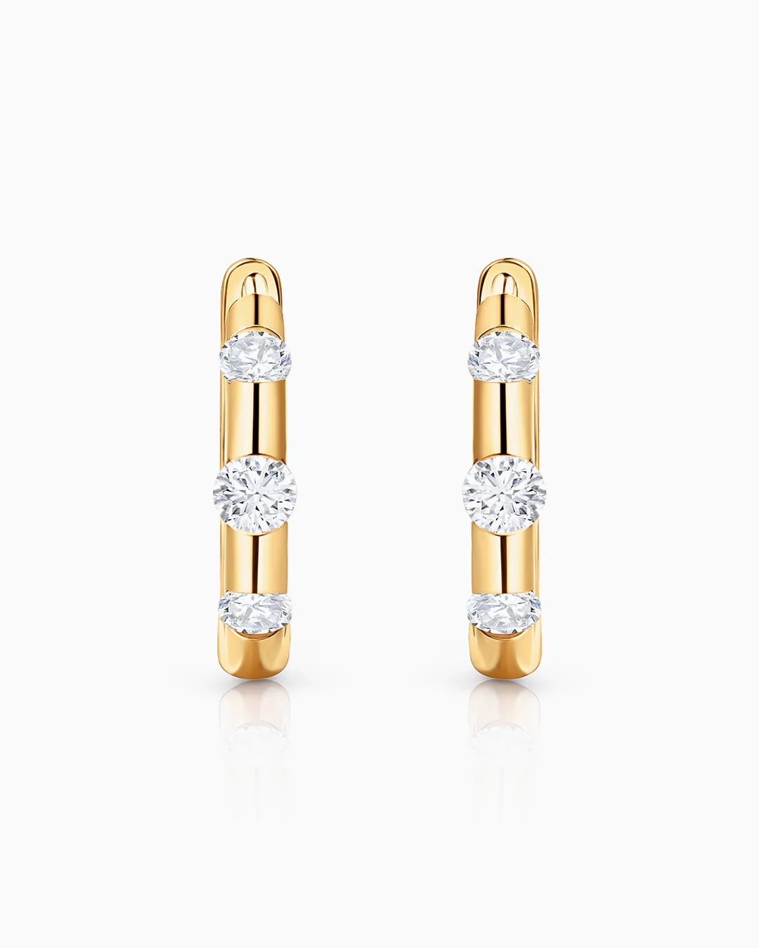 Pendientes de Aro Orion de Diamantes en Oro Amarillo de 18 Kt - Image 4